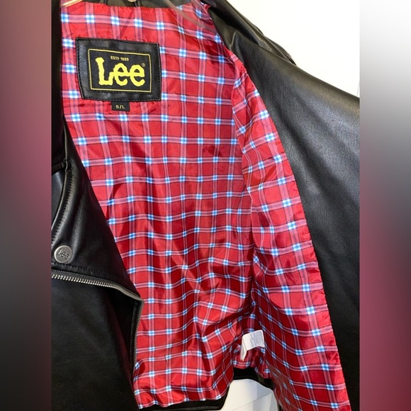 Lee Womens Leather Jacket Size L - Picture 5 of 9